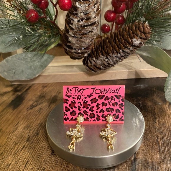 Betsey Johnson Ballerina earrings OS - Picture 2 of 3
